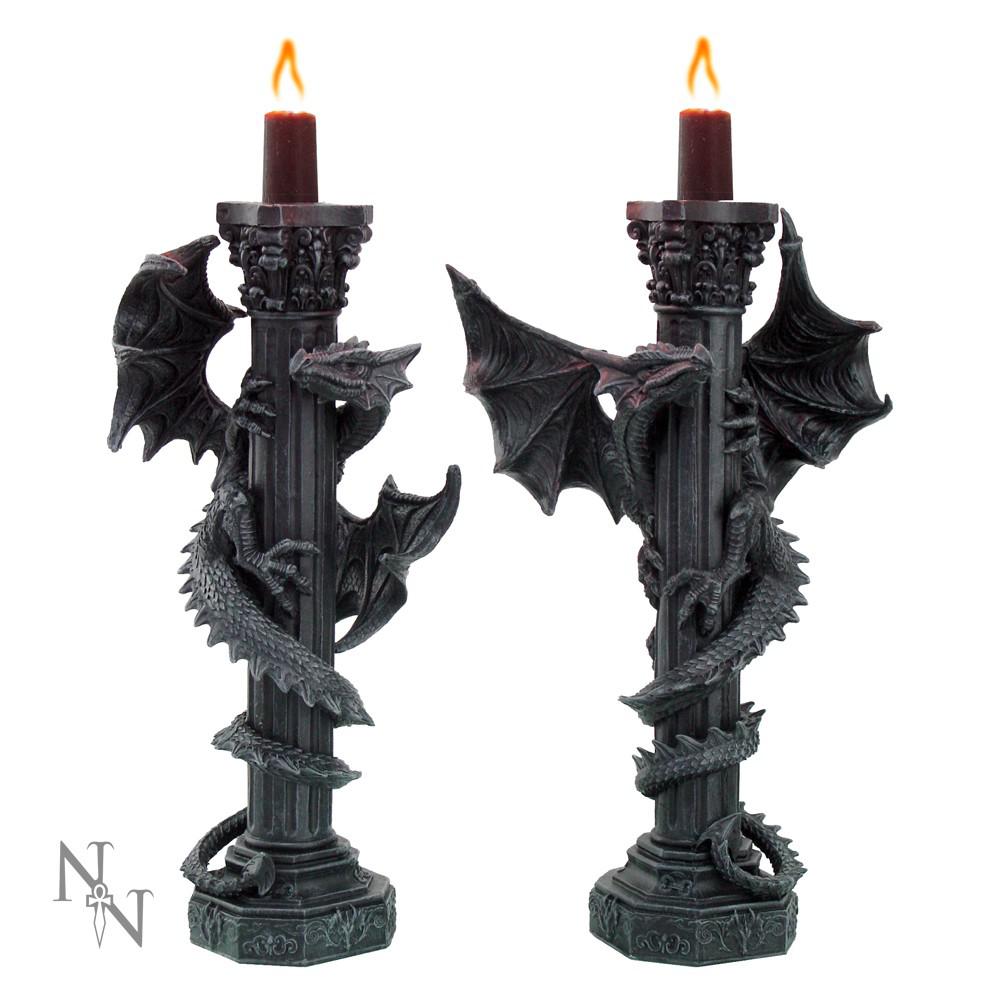 Nemesis Now - Guardians of the light (Set of 2) Kerzenhalter - Schwarz